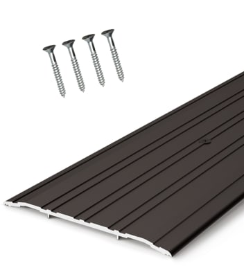 72 in. Length Hollow Metal Door Saddle Threshold Sill, 5 in. Wide x 1/4 in. Height, With Pre-Drilled Holes, Dark Bronze Finish