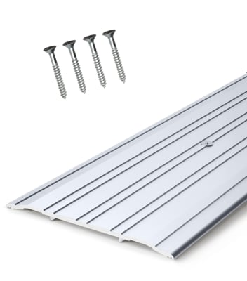 Baron Commercial Door 72 in. Length Saddle Threshold, 5 in. Wide x 1/4 in. Height, 72 in. Length, With Pre-Drilled Holes, Mill Finish