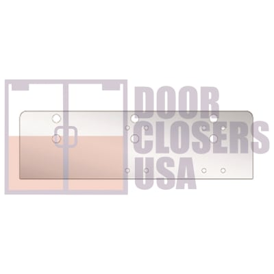 Phoenix Architectural Hardware 5 in. 2-1/4 in. Surface Mount Door Closer â€” Top Jamb Installation Mounting Plate For Flush Ceiling, Aluminum Finish