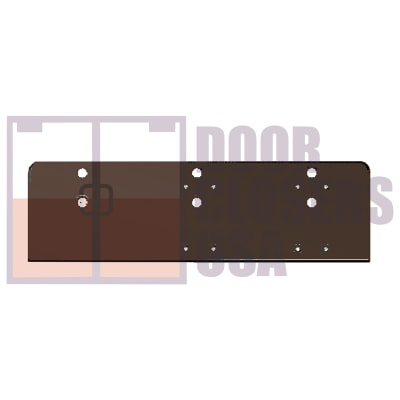 Phoenix Architectural Hardware 5 in. x 2-1/4 in. Surface Mount Door Closer - Top Jamb Installation Mounting Plate For Flush Ceiling, Black Finish