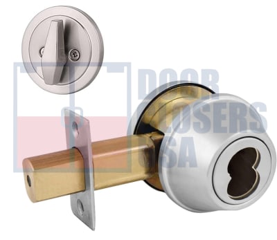 Phoenix AccuTurn 6000 Grade 2 Single Cylinder Deadbolt â€“ SFIC Format (Less Core, No Cylinder), Thumbturn Inside, 2-3/4" Backset, Fits 1-3/4" Doors