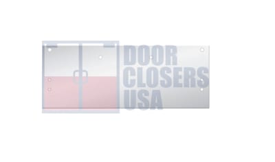 R27942 12 in. x 3/4 in. Surface Mount Door Closer Parallel Arm Installation Drop Plate For Doors With Narrow Top Rail, Aluminum Finish