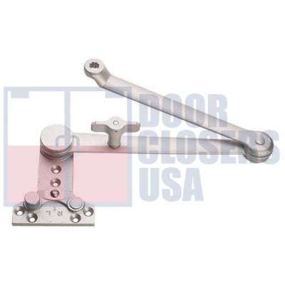 R7483 7-1/2 in. x 1 in. Door Closer - Cush N Stop Hold Open Arm Assembly, Aluminum Finish (AL)
