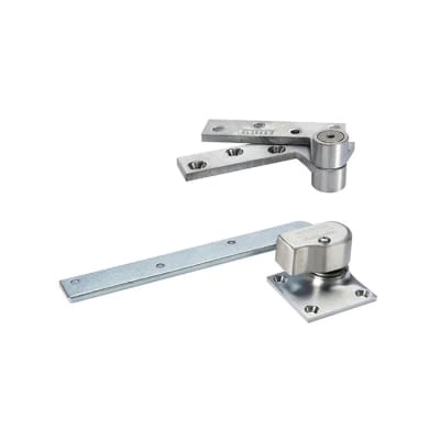 Rixson Right Hand 3/4 in. Offset Pivot Set, Includes Top and Bottom Pivot In US26D Satin Chrome Finish