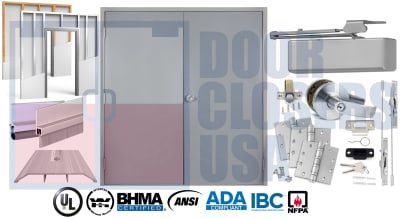 Steel-Liteâ„¢ 72" x 96" Double Hollow Metal Door, Fire-Rated Options, USA Made