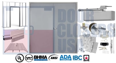 Steel-Liteâ„¢ 84" x 96" Double Hollow Metal Door, Fire-Rated, USA Made