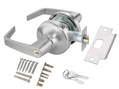 Steel-Lite Grade 2 Commercial Metal Door Lock With Free Wheeling Clutch Lever