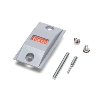 Tahoma Storefront Door Hardware Lock Indicator, Features Green Colored "Open" or Red Colored "Locked Display, Aluminum Finish