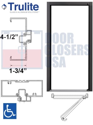 Trulite DF450 Storefront Door Frame - LH - 36" x 84" - Dark Bronze