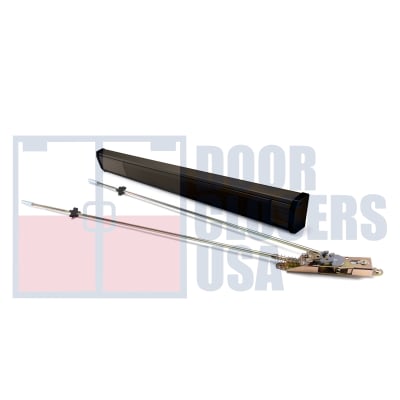 US Aluminum 3-3/16 in. Right Hand Reverse Concealed Vertical Rod Panic Bar, For 48 in. Wide x 84 in. Tall Door, Dark Bronze Finish