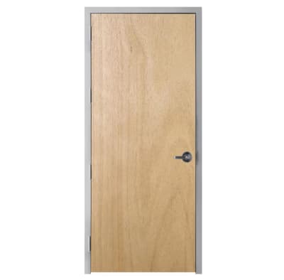 36 in. x 96 in. (3080) Interior Left Hand Reverse Commercial Wood Door and Frame, Rotary Natural Birch, Solid Core, Includes Lever and Hardware