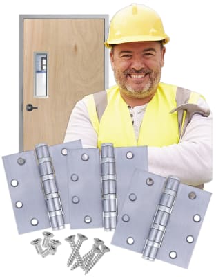 Wood Door 4.5 in x 4.5 in Ball Bearing Butt Hinge