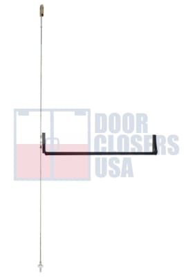 YKK Concealed Vertical Rod Crossbar Panic, 41" Crossbar (Can Be Field Cut), For 36" Wide x 84" Tall Door, Dark Bronze Painted Finish