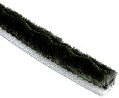 YKK Commercial Storefront Door Leading Edge Slide In Weatherstripping, 7/16 in. Pile Height, 84 in. Length, Black Finish