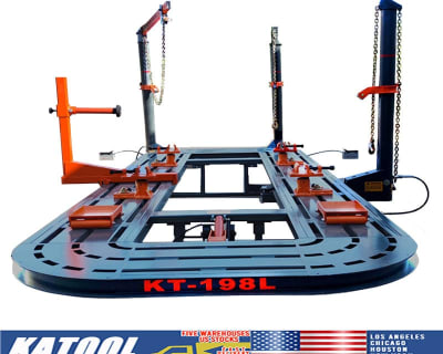 KATOOL KT-198L auto body frame machine with hydraulic platform and pulling towers