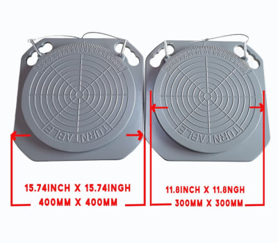 Pair of KATOOL KT-TP1 wheel alignment turntables with graduated rotating plates