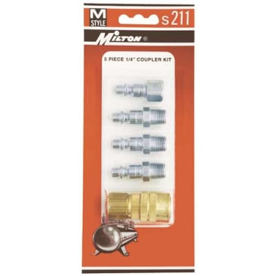 Milton Industries MILS211 - COUPLER KIT 1/4"NPT M-STYLE