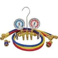 GUAGE SET DUAL BRASS 72" HOSES