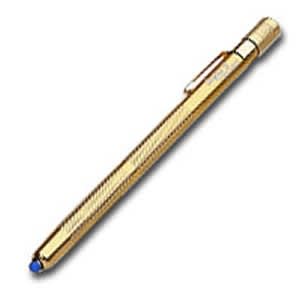 STYLUS 3CELL AAAA GOLD W/ BLUE LENS XXX