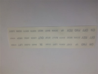 Electromotive LGD-STD Legend Sheet for Button Covers