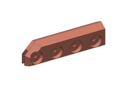 XA-11417X Hevi-Bar II Collector Shoe, 300A Half, Copper Cap