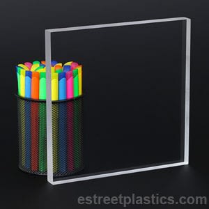 ONE- CLEAR ACRYLIC PLEXIGLASS .093 24 X 24 PLASTIC SHEET