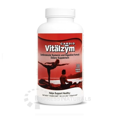 Vitalzym Cardio 300 Capsules cardiovascular enzyme support supplement bottle