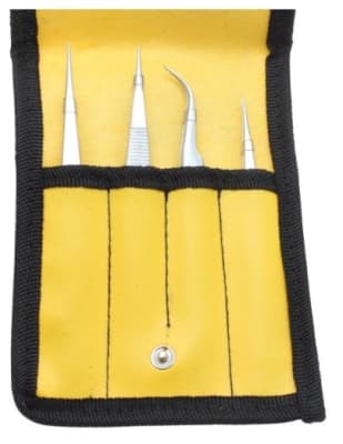 Aven 18480PR - Juego De Pinzas De Precisión De 4 Piezas