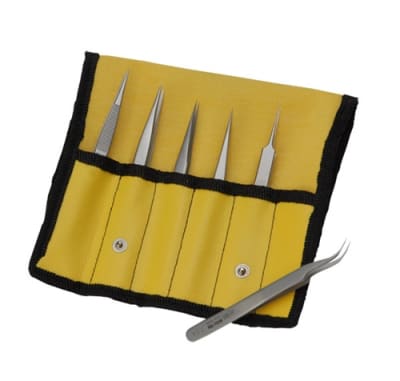 Aven 18480TT - Pinzas (Tweezers) Juego de 6  Piezas Titanio