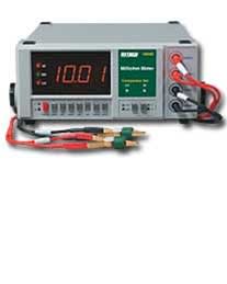 Extech 380562-NIST - Miliohmiómetro de precisión de alta resolución (220 V CA) El medidor de mesa proporciona una resolución de hasta 0.01 mohmios con Certificacion NIST
