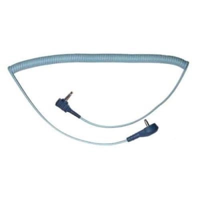 TransformingTechnologies CC3100R Dual Conductor 10' Rt. Coil Cord With 3mm Phono Plug, Blue