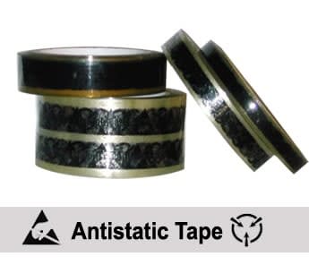 TransformingTechnologies CL2402-P Static Free Cellophane Tape, Stock Print - ESD Symbol: 1" x 72 Yd