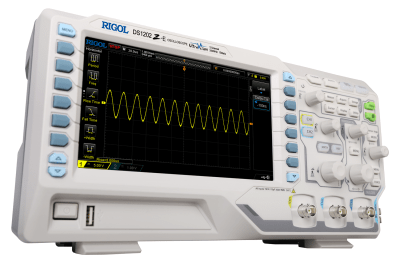 Rigol DS1202Z-E Osciloscopio Digital de 200 MHz y 2 Canales, 1GS/s de velocidad de muestreo y 24Mpuntos de memoria de trazo