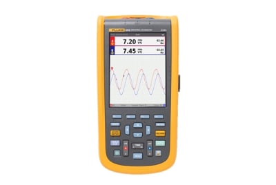 Fluke 123B, Osciloscopio Portátil Digital Combinado con Multímetro y Registrador de Datos para Entornos Industriales, Ancho de Banda de 20MHz, 2 Canales, con función FlukeConnect para comunicación con teléfonos inteligentes y tabletas