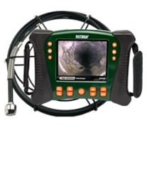 Extech HDV650-10G -kit de fontanería HD VideoScope con monitor HDV600 y sonda de 10 m Cámara de inspección con cabezal de cámara de 25 mm, FOV de 60°/sonda de profundidad de campo larga (10 m)