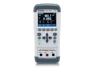 GW Instek LCR-1100 Medidor LCR portátil 1100, 100 kHz, 100 ohmios, 1 Vrms, pantalla LCD táctil TFT de 2,8", serie LCR-1000