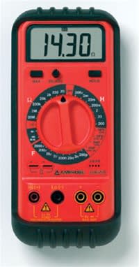Amprobe LCR55A - Medidor LCR con Prueba de Transistores. Probador Portátil de 2,000 µF con display LCD.