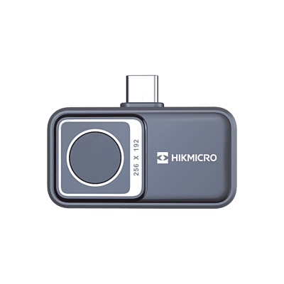 Hikmicro Mini2 V2 - Cámara Termográfica para Smartphone / Resolución IR 256 x 192 (49,152 píxeles) / SuperIR / Rango de -20 C a 400 C / Precisión +-2 C o +-2% / Compatible iOS (Lightning & USB-C) y Android