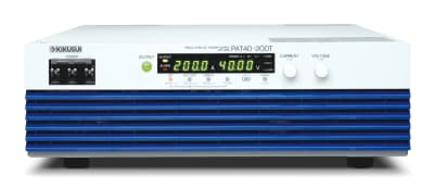 Kikusui PAT40-200T w/GPIB, Fuente de alimentación CC regulada programable, 0 - 20 V, 0 - 400 A, 8 kW, con LAN (opción de fábrica), entrada: trifásica de 200 a 240 V