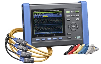 Hioki PQ3100-01-600 Analizador de Calidad de Energía, para Sistemas Trifásicos, Incluye 2 Sondas de Corriente de 600 Amperes