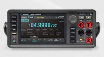 Siglent SDM4055A 5½ digitos; velocidad de medicion de 4800 rdgs/s; pantalla TFT-LCD a color real de 5 pulgadas (800 * 480); mediciones de voltaje AC y corriente AC de verdadero valor eficaz (True RMS)
