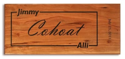 Personalized Wedding Name Plaque