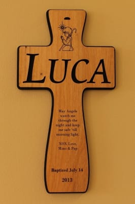 Engraved Baby Cross