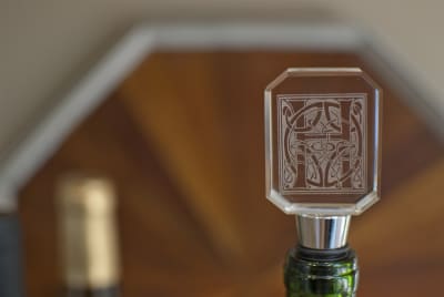 Personalized Glass Wine Stopper