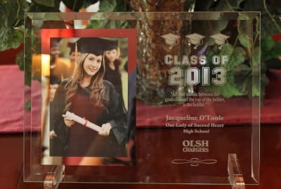 Custom Engraved Glass Graduation Day Picture Frame