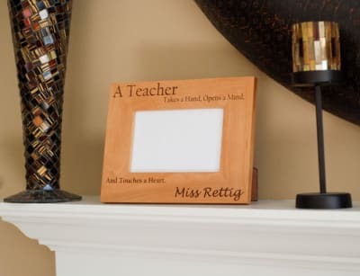 Solid alder hardwood frame personalized