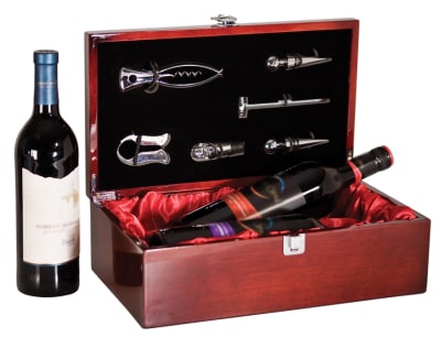 Wood Wine Box with custom engraving