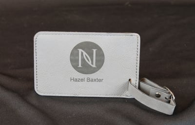 Leatherette Luggage Tag Engraved