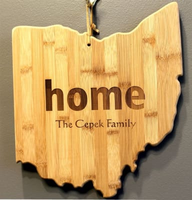 Ohio Shaped Cutting Board