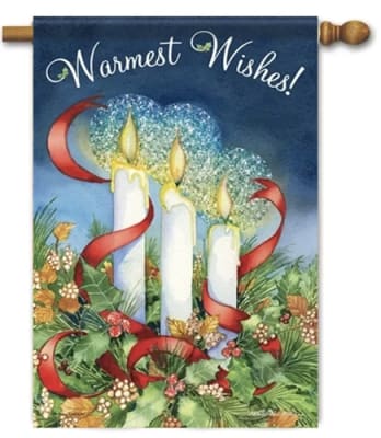 Christmas Candles Decorative House Flag